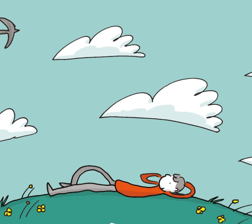 Ilustración de Grant Snider para El Arte de vivir (Garbuix Books)